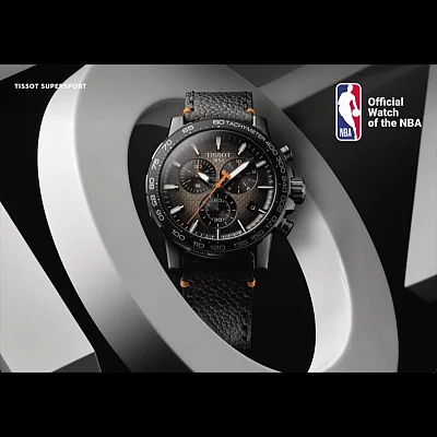 Tissot Supersport 45 Chrono NBA Special Edition Black Gradient Dial Black PVD T125.617.36.081.00