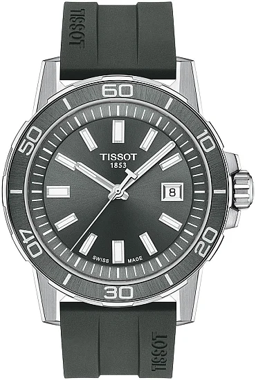 Tissot Supersport Grey Dial Grey Rubber Strap T1256101708100