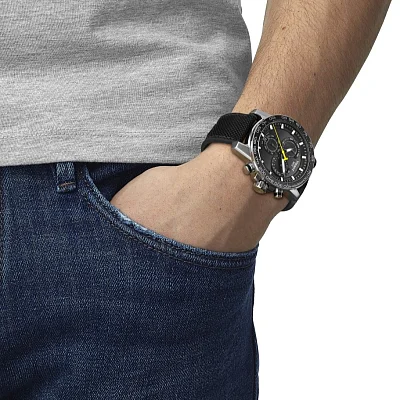 Tissot Supersport Chrono Black Dial Black Hybrid Strap T125.617.17.051.02