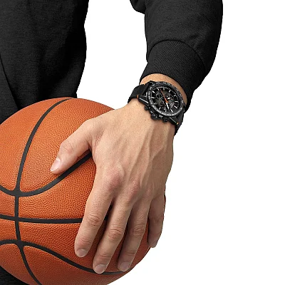 Tissot Supersport Chrono NBA Special Edition Black Gradient Dial Black PVD T125.617.36.081.00