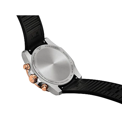 Tissot Supersport 42 Chrono Black Dial Rose Gold PVD Black Rubber Strap T125.417.27.051.00