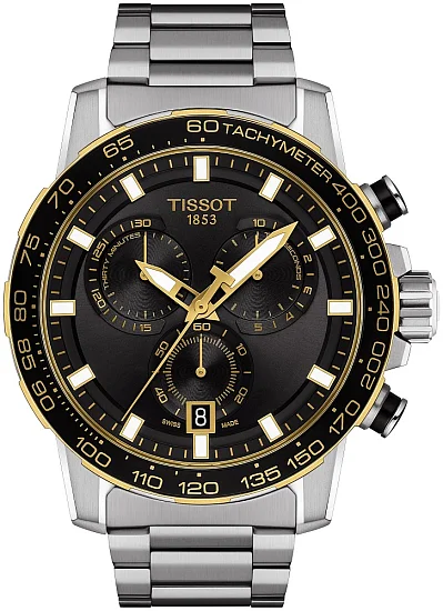 Tissot Supersport Chrono Black Dial Yellow Gold T1256172105100