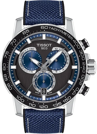 Tissot Supersport Chrono Blue Dial Blue Hybrid Strap T1256171705103