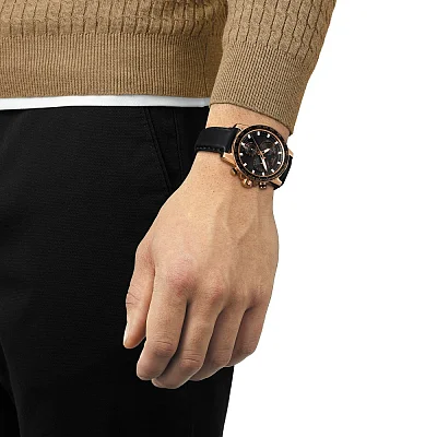 Tissot Supersport Chrono Black Dial Rose Gold PVD T125.617.36.051.00
