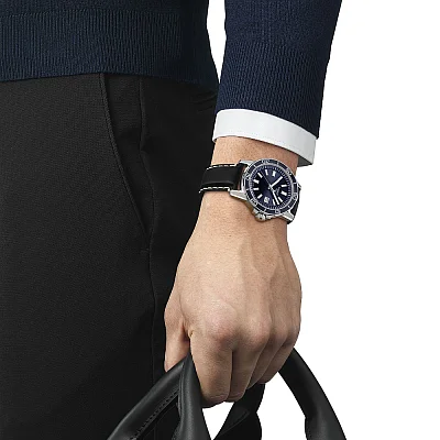 Tissot Supersport Dark Blue Dial Black Leather Strap T125.610.16.041.00