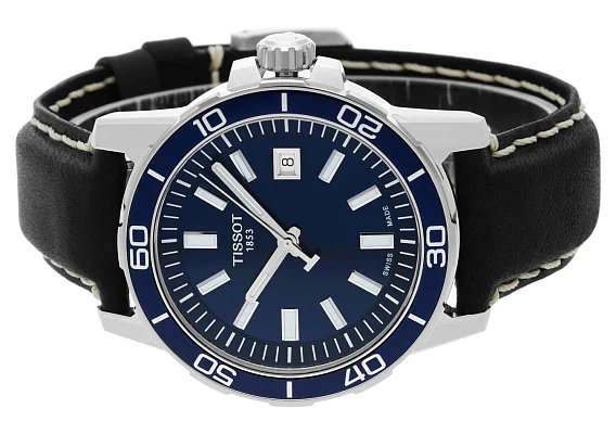 Tissot Supersport Dark Blue Dial Black Leather Strap T125.610.16.041.00