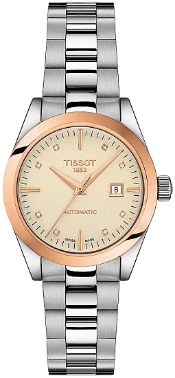 Tissot T-My Lady Diamonds Sand Dial 18k Gold Bezel T9300074126600