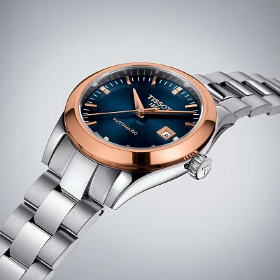 Tissot T-My Lady Diamonds Dark Blue Dial 18k Gold Bezel T930.007.41.046.00
