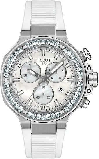 Tissot T-Race Lady 38mm Quartz Chrono Ceramic Crystals T1418179711100