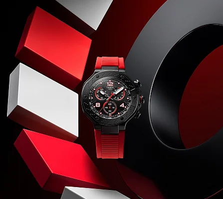 Tissot T-Race Quartz Chrono Black Dial Red Rubber MotoGP Limited Edition T141.417.37.057.01