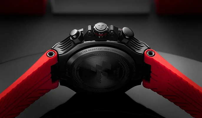 Tissot T-Race Quartz Chrono Black Dial Red Rubber MotoGP Limited Edition T141.417.37.057.01