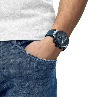 Tissot T-Race Quartz Chrono Blue Rubber MotoGP 2026 T141.417.27.041.00
