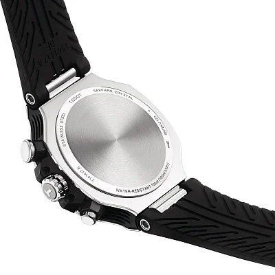 Tissot T-Race Quartz Chrono White Dial Black Rubber Strap T141.417.17.011.00