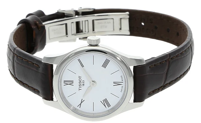 Tissot Tradition Lady Ultra Fine Brown Leather White Dial T063.009.16.018.00