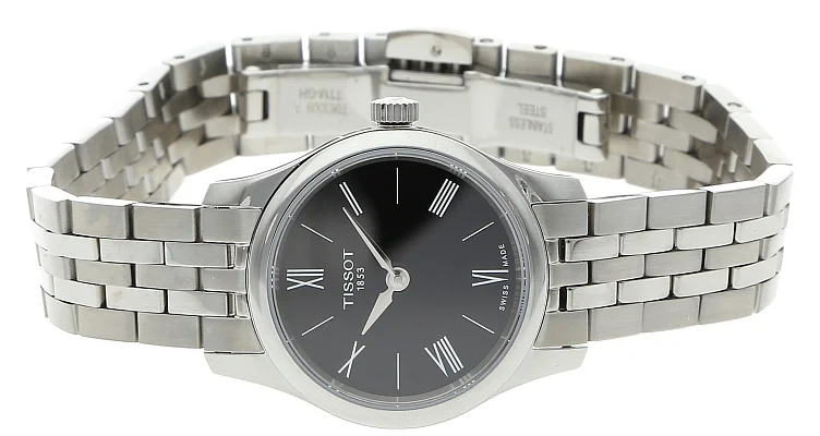 Tissot Tradition Lady Ultra Fine Steel Bracelet Black Dial T063.009.11.058.00