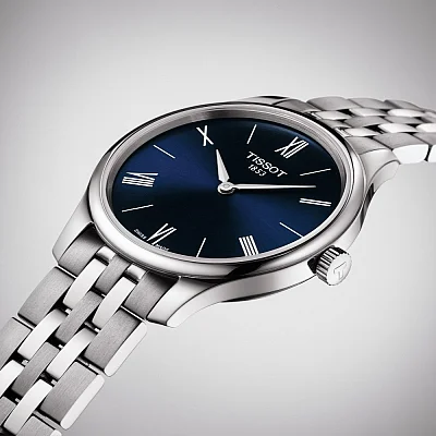 Tissot Tradition Lady Ultra Fine Steel Bracelet Blue Dial T063.209.11.048.00