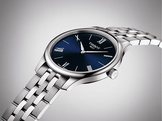 Tissot Tradition Lady Ultra Fine Steel Bracelet Blue Dial T063.209.11.048.00