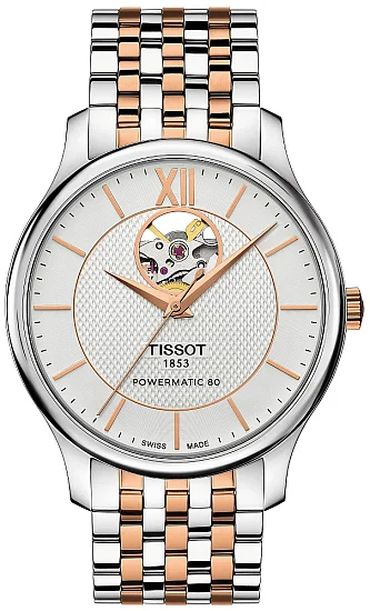 Tissot Tradition Powermatic 80 Open-Heart PVD T0639072203801