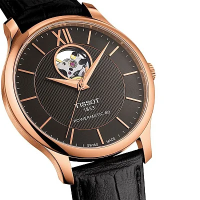 Tissot Tradition Powermatic 80 Open-Heart PVD T063.907.36.068.00