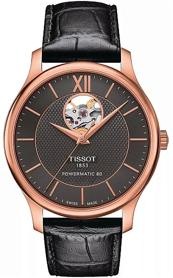 Tissot Tradition Powermatic 80 Open-Heart PVD T0639073606800