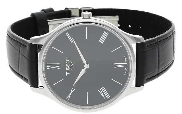 Tissot Tradition Ultra Fine Black Leather Black Dial T063.409.16.058.00