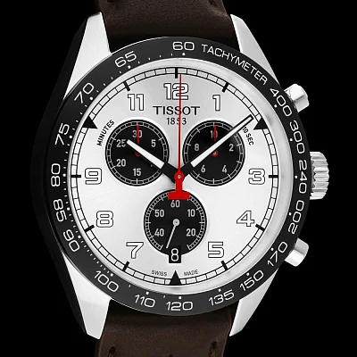 Tissot V8 Silver Dial Brown Leather Strap T131.617.16.032.00