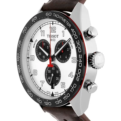Tissot V8 Silver Dial Brown Leather Strap T131.617.16.032.00