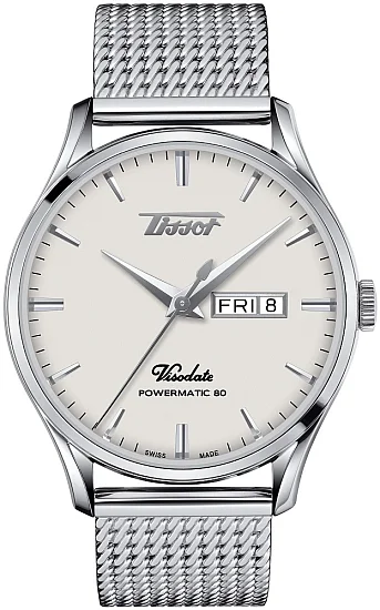 Tissot Visodate 1957 Automatic Powermatic 80 White Dial Mesh T1184301127100