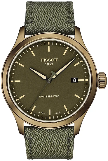 Tissot XL Automatic Brown Leather Black Dial Bronze PVD T1164073709100