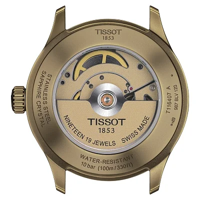 Tissot XL Automatic Brown Leather Black Dial Brown PVD T116.407.36.051.00