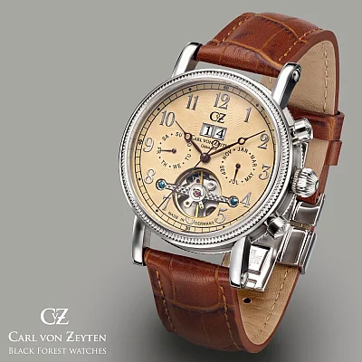 Carl von Zeyten Titisee Automatic Open-Heart Big Date Calendar CVZ0028CR