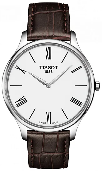 Tissot Tradition Ultra Fine Brown Leather White Dial T0634091601800