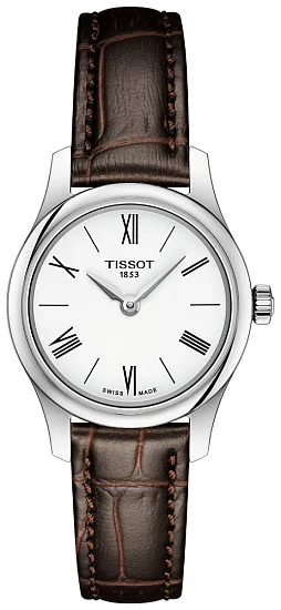 Tissot Tradition Lady Ultra Fine Brown Leather White Dial T0630091601800