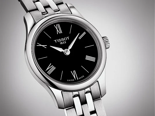 Tissot Tradition Lady Ultra Fine Steel Bracelet Black Dial T063.009.11.058.00