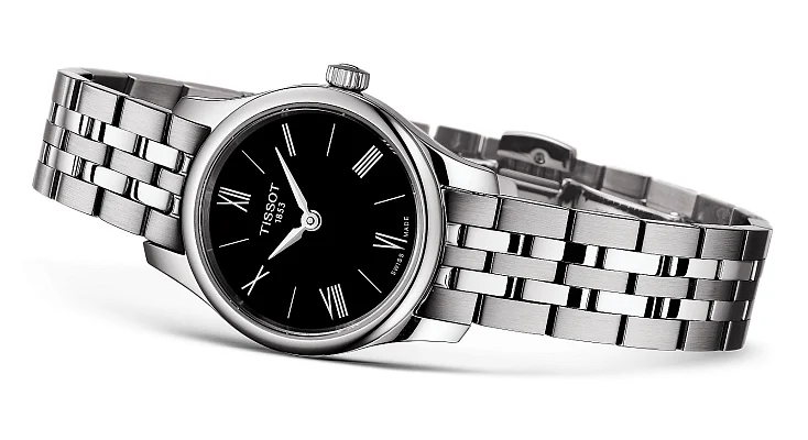 Tissot Tradition Lady Ultra Fine Steel Bracelet Black Dial T063.009.11.058.00