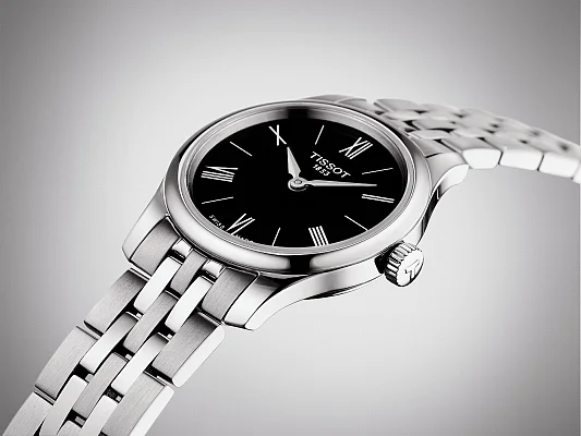 Tissot Tradition Lady Ultra Fine Steel Bracelet Black Dial T063.009.11.058.00