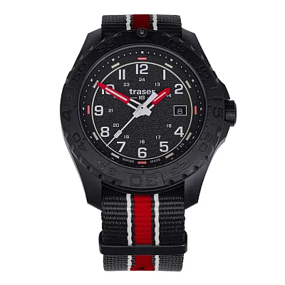Traser P96 Outdoor Pioneer SPECTRALIGHT Black Dial Black-Red NATO Strap 111759