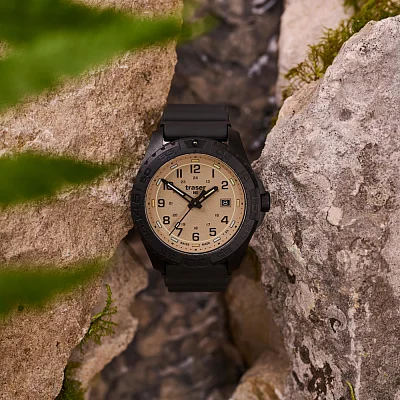 Traser P96 Outdoor Pioneer SPECTRALIGHT Evolution Sand Dial Black Rubber Strap 111757