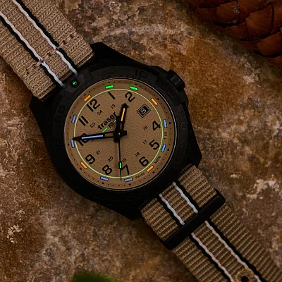 Traser P96 Outdoor Pioneer Sand Dial Beige NATO Strap 111756