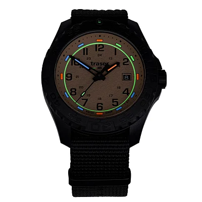 Traser P96 Outdoor Pioneer SPECTRALIGHT Sand Dial Black NATO Strap 111758