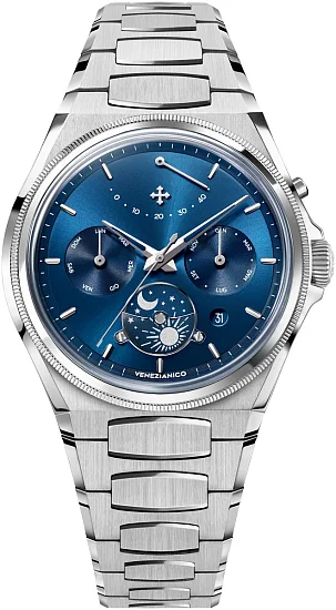 Venezianico Arsenale 40 Automatico Calendario Blue 6221580C