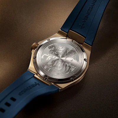 Venezianico Arsenale Automatico Bronzo Blue Rubber Strap 6221556