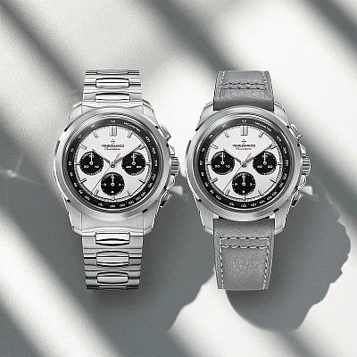 Venezianico Bucintoro 42 Tricompax Automatico Chrono Panda Canova Bracelet 8221510C