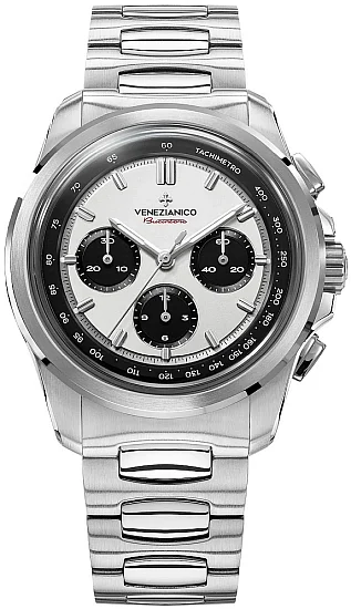 Venezianico Bucintoro 42 Tricompax Automatico Chrono Panda Canova Bracelet 8221510C