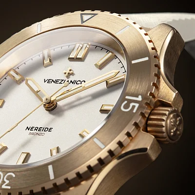 Venezianico Nereide 39 Bronzo Automatico Bianco 3121556