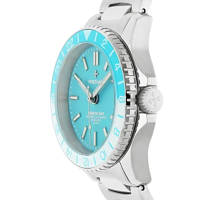 Venezianico Nereide 39 Automatico GMT Canova Bracelet Cielo Sky Ice Blue 3521505C