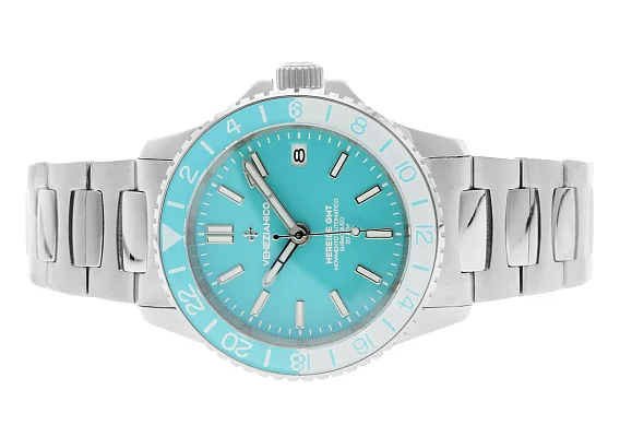 Venezianico Nereide 39 Automatico GMT Canova Bracelet Cielo Sky Ice Blue 3521505C