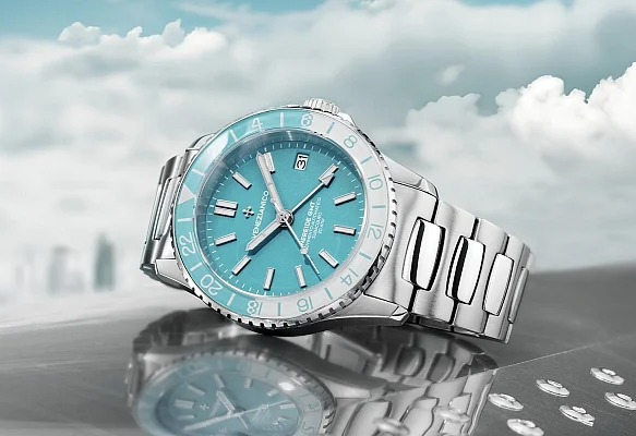 Venezianico Nereide 39 Automatico GMT Canova Bracelet Cielo Sky Ice Blue 3521505C