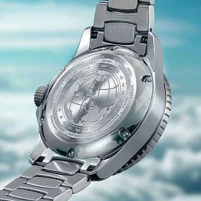 Venezianico Nereide 39 Automatico GMT Canova Bracelet Cielo Sky Ice Blue 3521505C