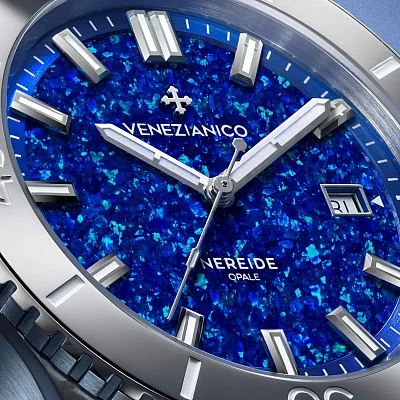 Venezianico Nereide 42 Opale Blu Automatico Canova Bracelet Limited Edition NEREIDE-OPALE-BLU